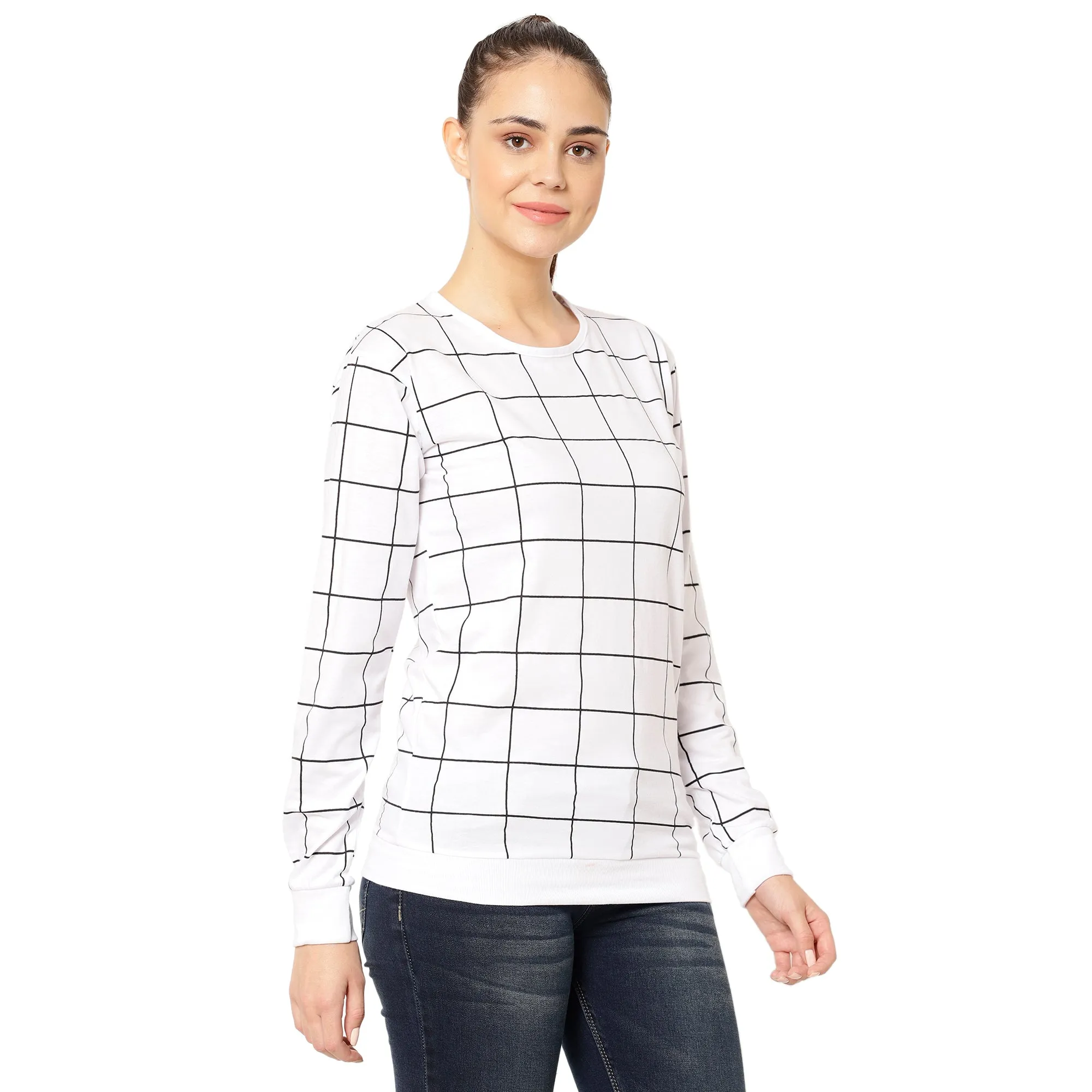 Vimal Jonney White Color Full Sleeve Tshirt For Women
