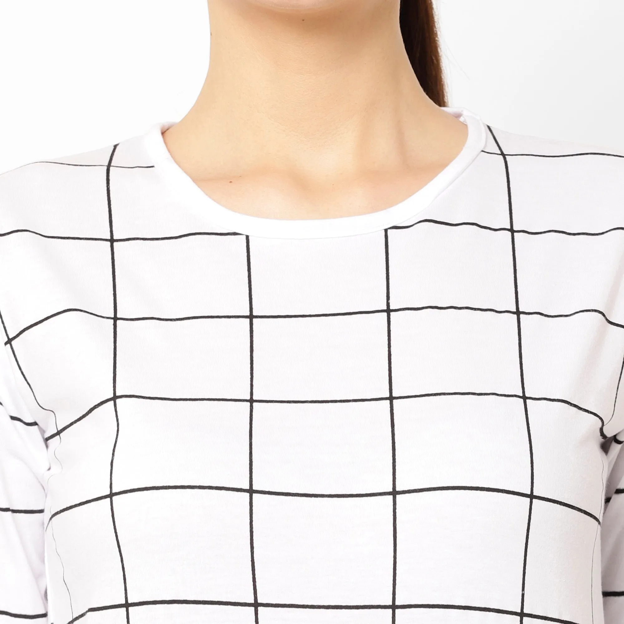 Vimal Jonney White Color Full Sleeve Tshirt For Women