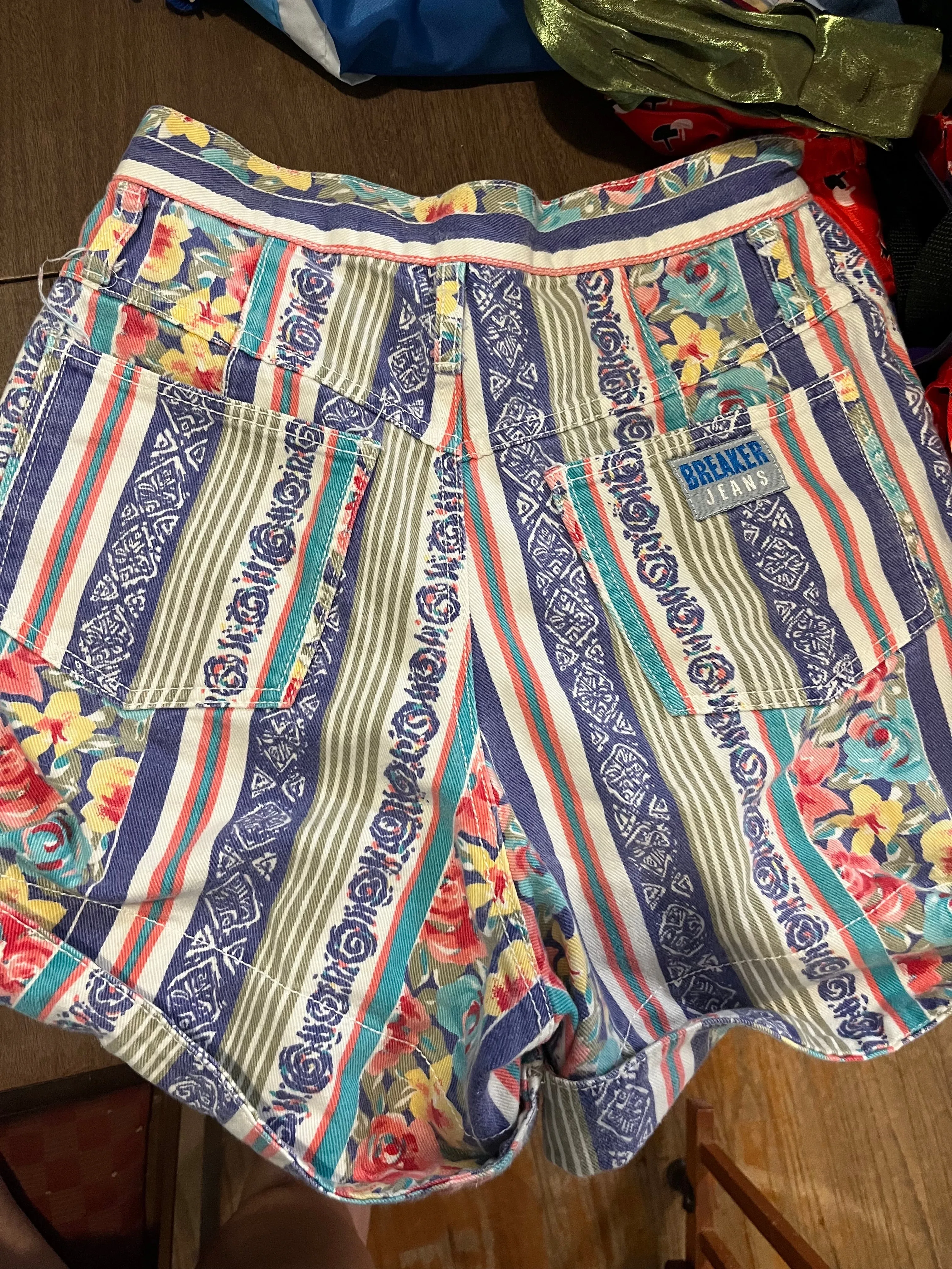 Vintage 90s Crop Top and High Waisted Shorts Denim 2 Piece Set