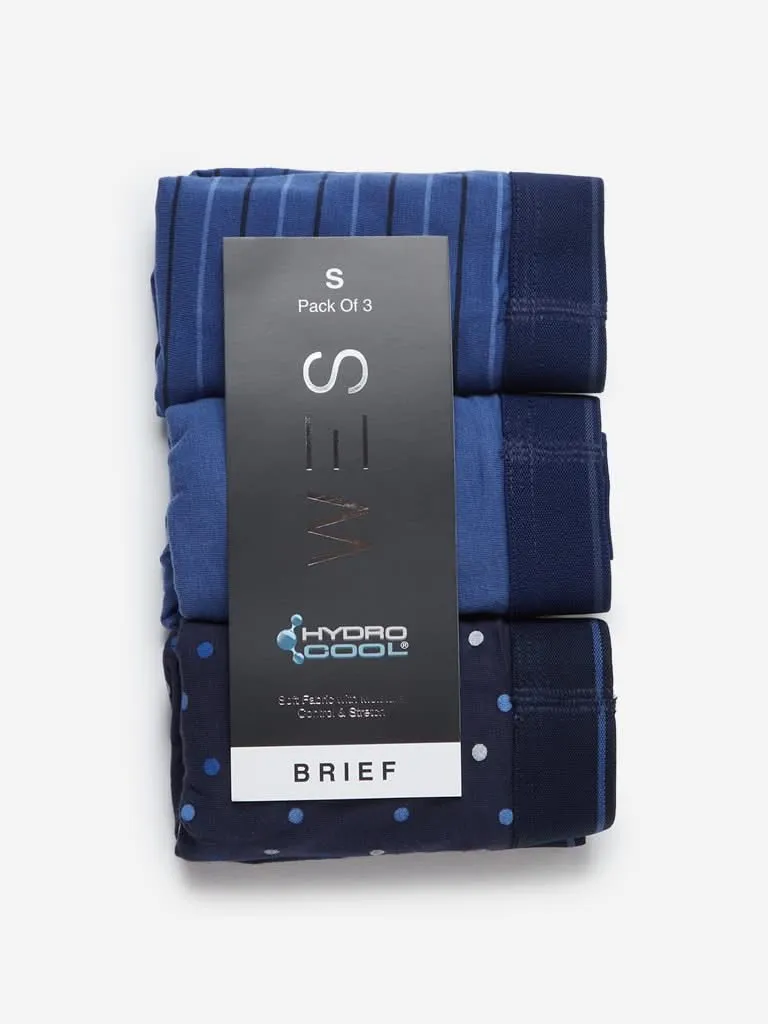 WES Lounge Blue Hydro Cool Briefs Set of Three
