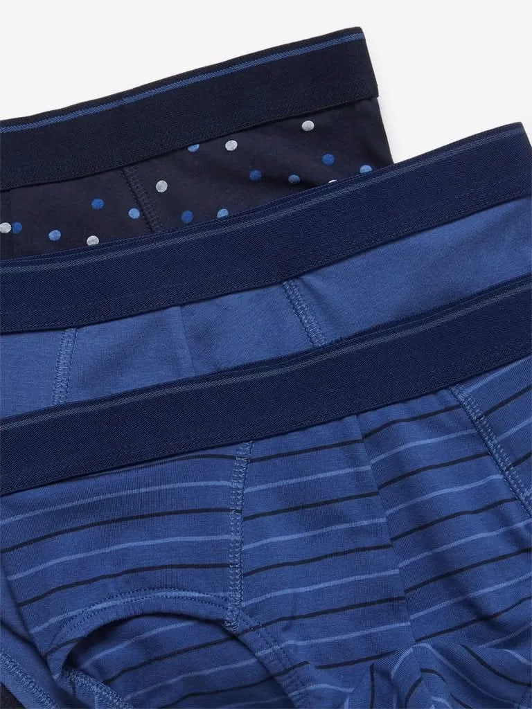 WES Lounge Blue Hydro Cool Briefs Set of Three
