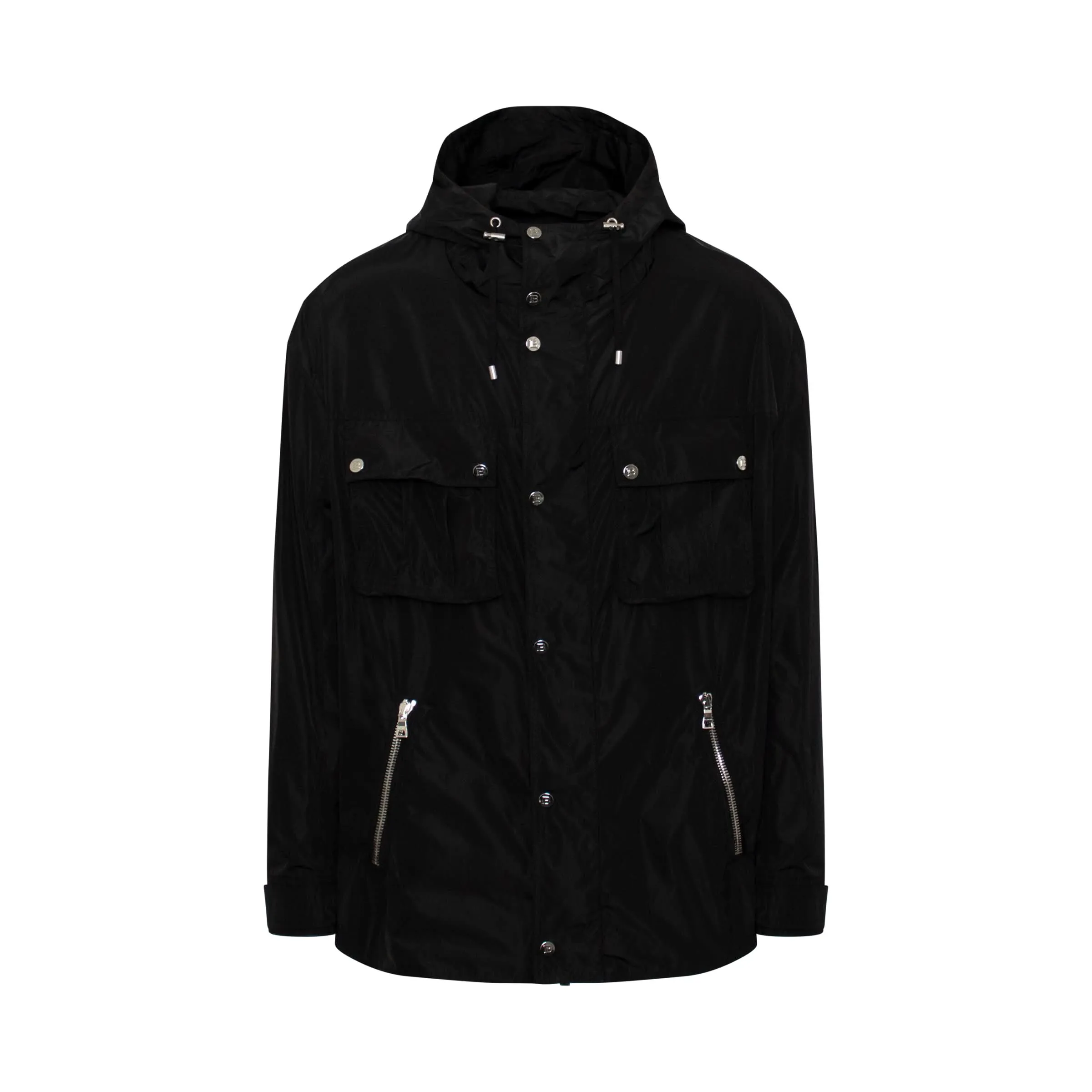 Windbreaker Zip Jacket in Black