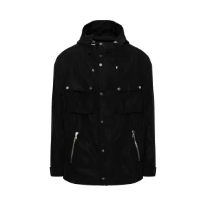 Windbreaker Zip Jacket in Black