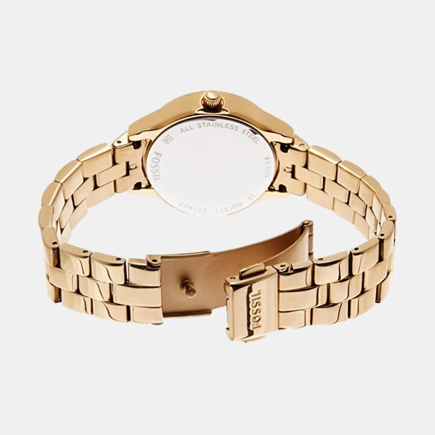 Women's Rose Gold Analog Stainless Steel Watch BQ1571