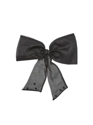 YANA satin bow - Black